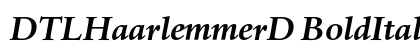 DTLHaarlemmerD BoldItalic Preview