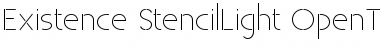 Existence Stencil Light Font