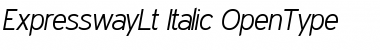 Expressway Lt Italic Font