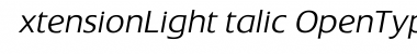 ExtensionLightItalic Font