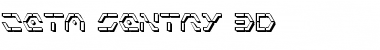 Zeta Sentry 3D Regular Font