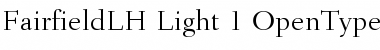 Fairfield LH 45 Light Font