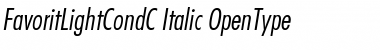 FavoritLightCondC Italic Font