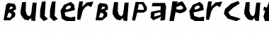 BullerBuPapercut Bold Italic Font