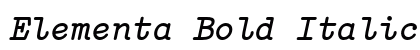 Elementa Bold Italic preview