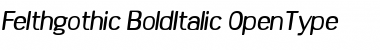 Felthgothic BoldItalic Font