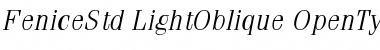 ITC Fenice Std Light Oblique Font