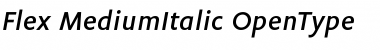 Flex Medium Italic Font