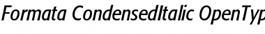Formata Condensed Italic Font