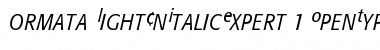 Formata Light Condensed Italic Expert Font