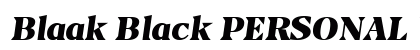 Blaak Black PERSONAL USE Italic
