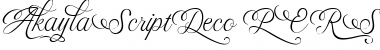 Akayla Script Deco PERSONAL USE Font