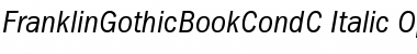 FranklinGothicBookCondC Italic Font