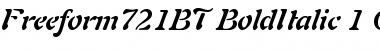 Freeform 721 Bold Italic Font