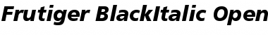 Frutiger 76 Black Italic Font