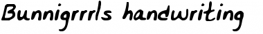 Download Bunnigrrrl's handwriting Font