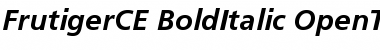 Frutiger CE 66 Bold Italic Font