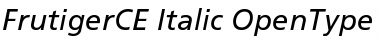 Frutiger CE 56 Italic Font