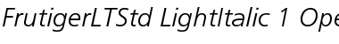 Frutiger LT Std 46 Light Italic Font