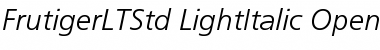 Frutiger LT Std 46 Light Italic Font