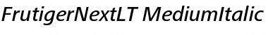 FrutigerNextLT Medium Italic Font