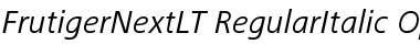 FrutigerNextLT Regular Italic Font