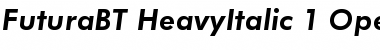 Futura Heavy Italic Font Futura Heavy Italic Font