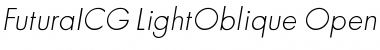 FuturaICG LightOblique Font