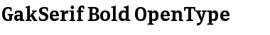 GakSerif Bold Font
