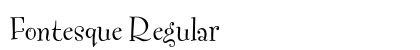 Fontesque Regular Preview