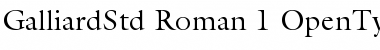 ITC Galliard Std Roman Font