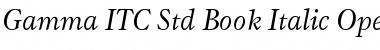 Gamma ITC Std Book Italic Font