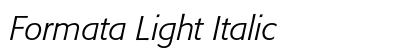 Formata Light Italic Preview