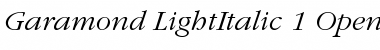 ITC Garamond Light Italic Font