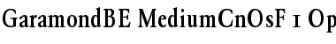 Garamond BE Medium Condensed Oldstyle Figures Font