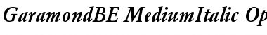 Garamond BE Medium Italic Font