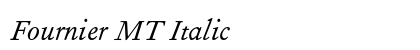 Fournier MT Italic preview