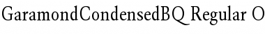 GaramondCondensedBQ Regular Font