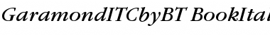 ITC Garamond Book Italic Font