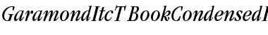 GaramItcTBooConIta Regular Font