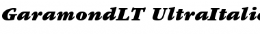 ITC Garamond LT Ultra Italic Font