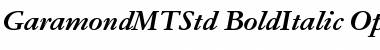 Garamond MT Std Bold Italic Font