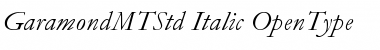 Garamond MT Std Italic Font