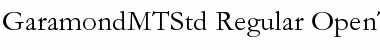 Garamond MT Std Regular Font Garamond MT Std Regular Font