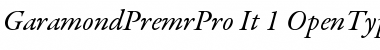 Garamond Premier Pro Italic Font Garamond Premier Pro Italic Font