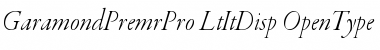 Garamond Premier Pro Light Italic Display Font