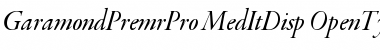 Garamond Premier Pro Font