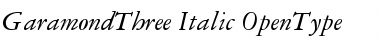 Garamond 3 Italic Font