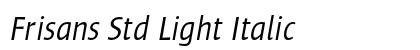 Frisans Std Light Italic preview