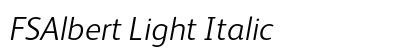 FSAlbert Light Italic preview